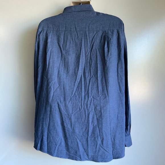 TRAVIS MATHEW Blue Flannel Button Down Long Sleeve Shirt Men's Size XXL - Picture 3 of 7